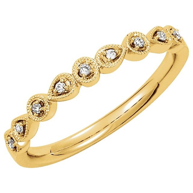 14K Yellow .04 CTW Diamond Ring Size 7