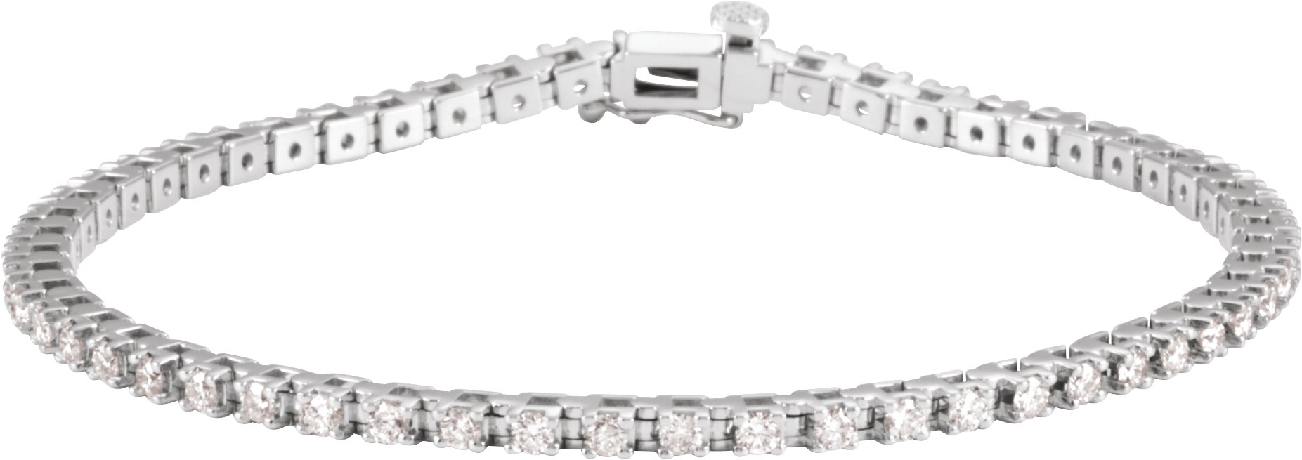 18K White 2.25 CTW Natural Diamond Line 7.25 inch Bracelet Ref 17614015