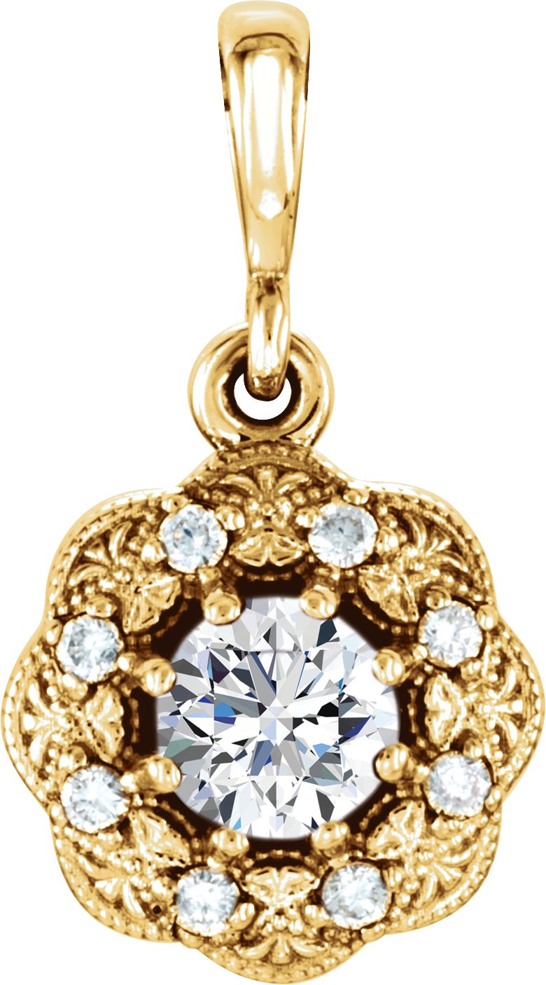 14K Yellow .33 CTW Diamond Pendant Ref 11799395