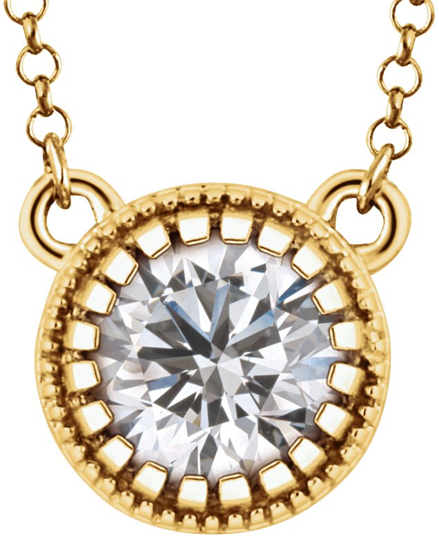 14K Yellow Sapphire April 18 inch Birthstone Necklace Ref 10697024