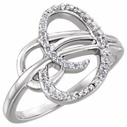 Diamond Freeform Ring alebo neosadený