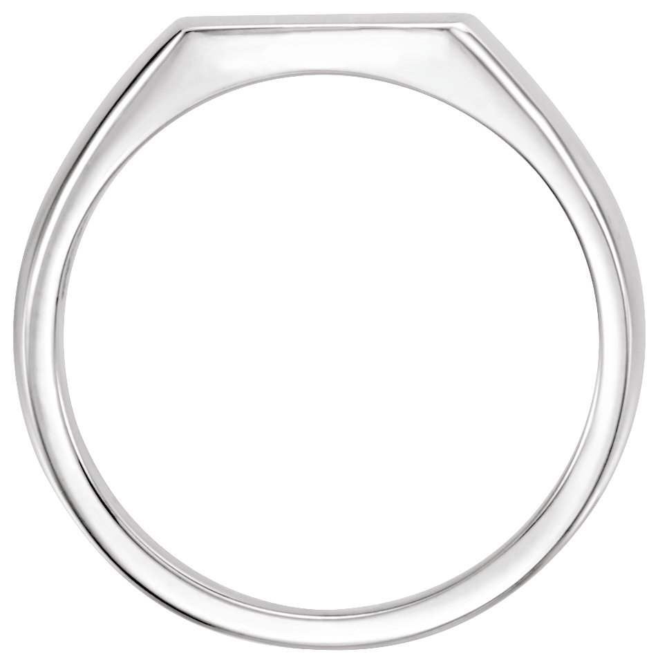 Sterling Silver 15x12 mm Rectangle Signet Ring