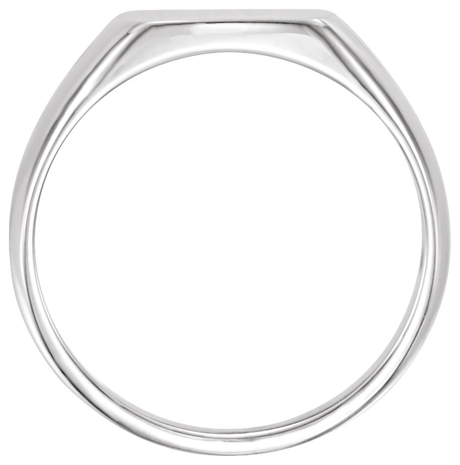 Sterling Silver 13x12 mm Rectangle Signet Ring