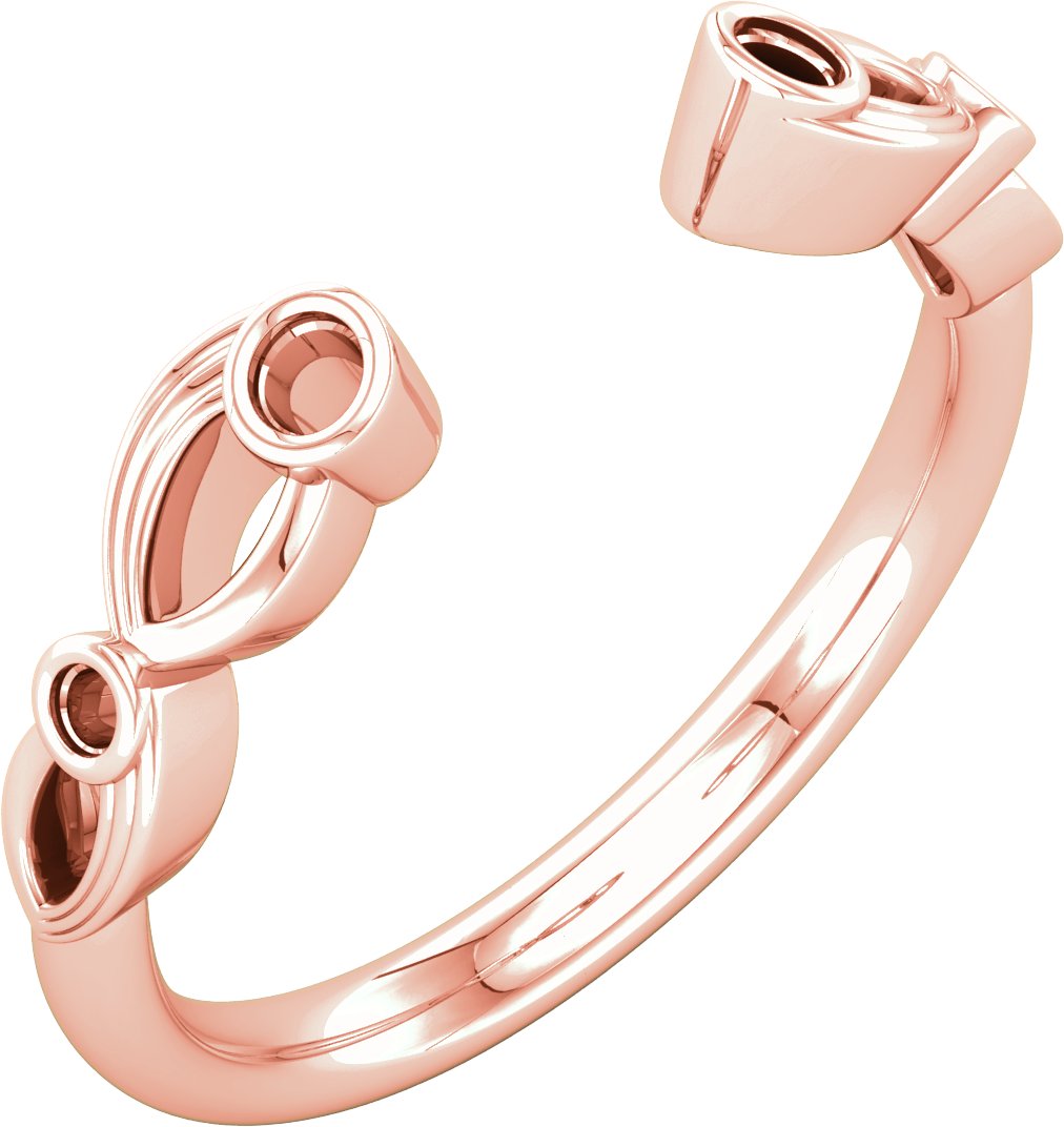 Bezel-Set Accented Open Shank