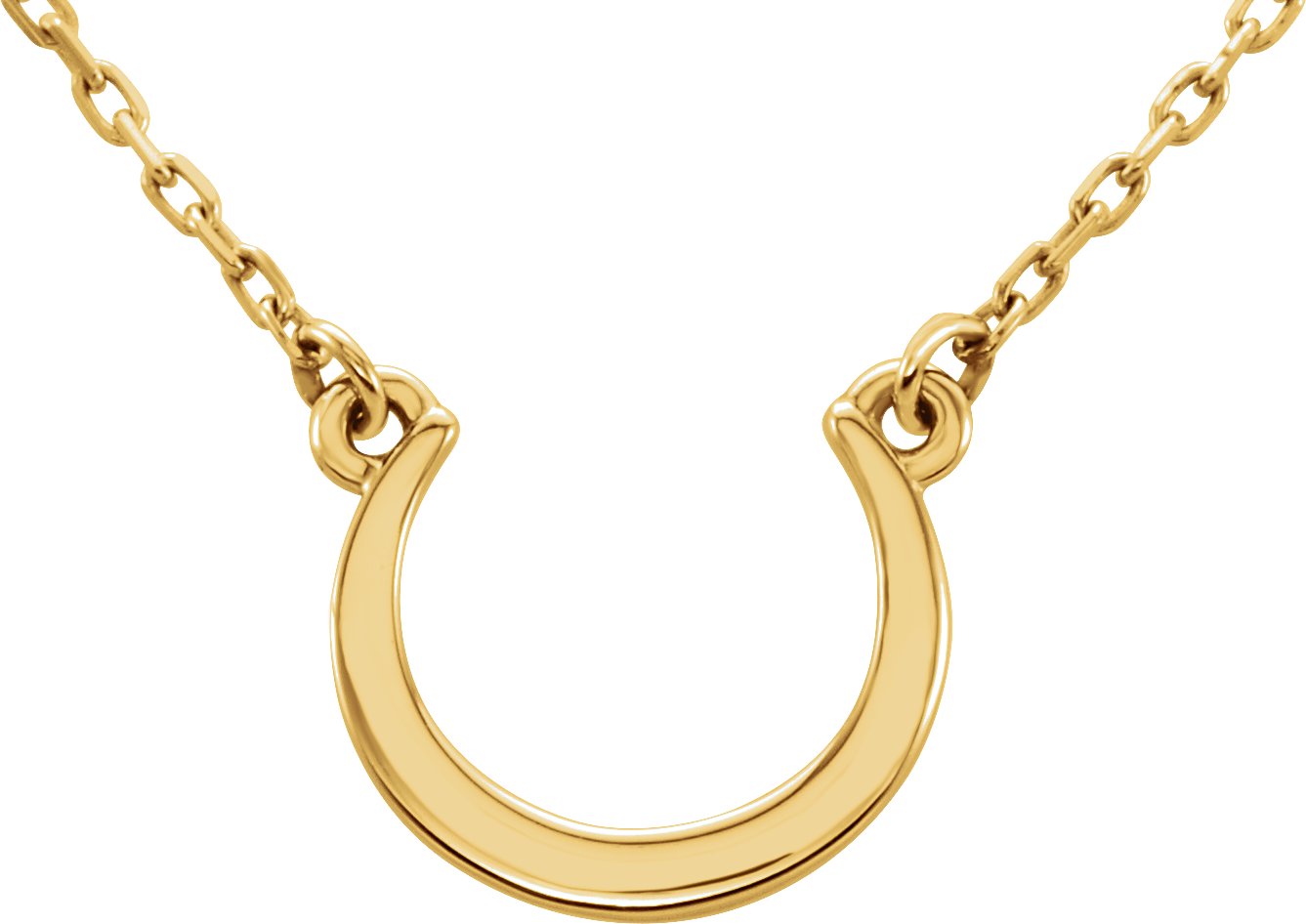 14K Yellow Crescent 18" Necklace
