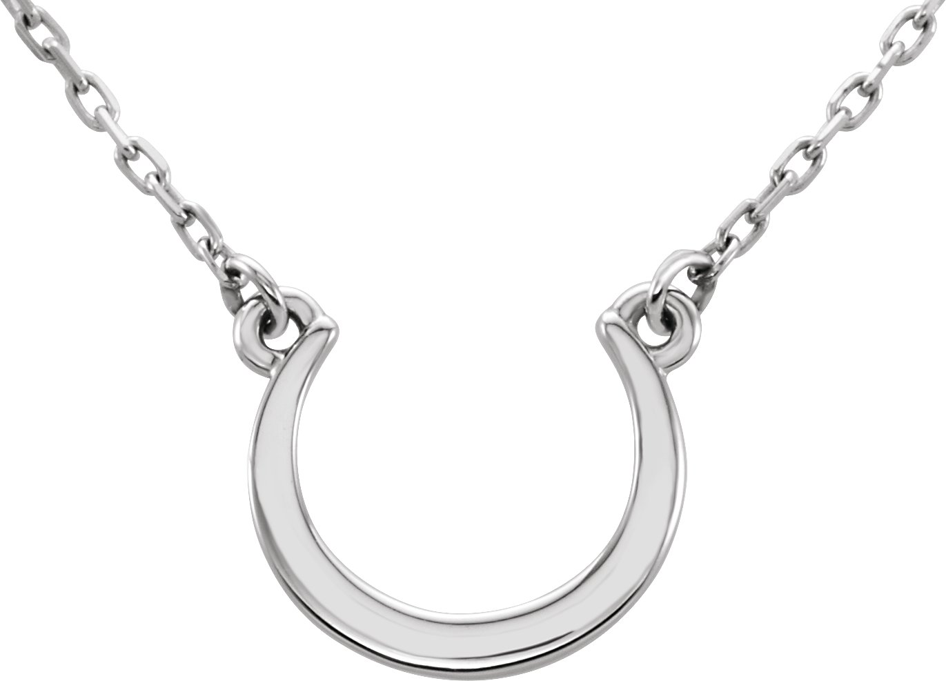 Sterling Silver Crescent 18" Necklace