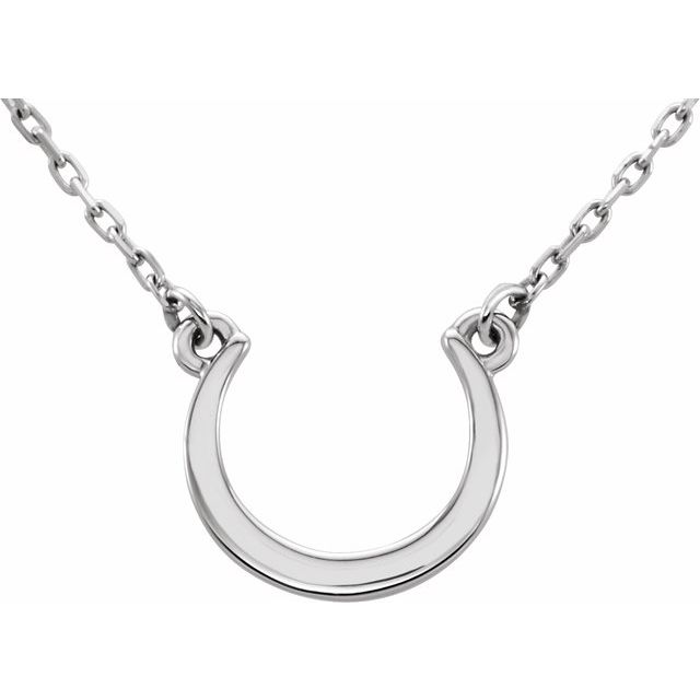 Sterling Silver Crescent 18" Necklace