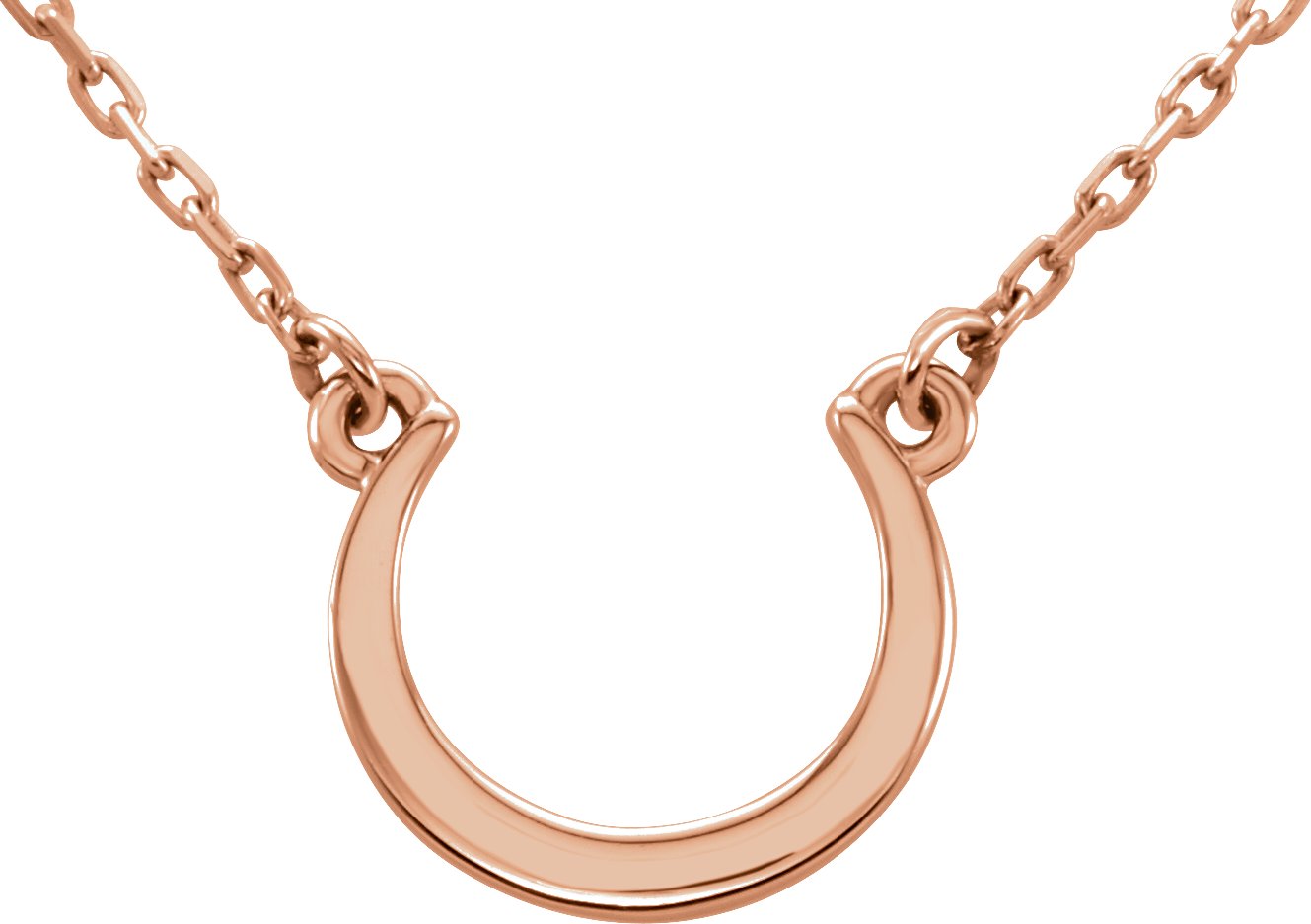 14K Rose Crescent 18" Necklace