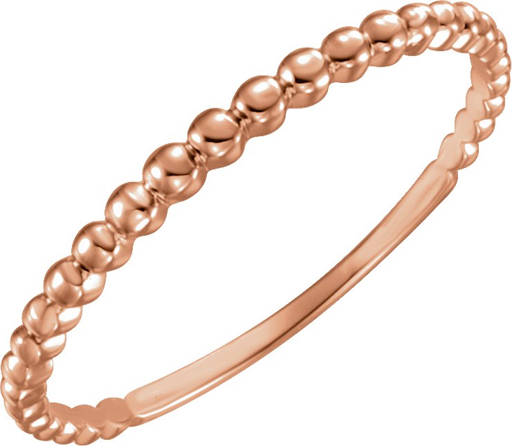 14K Rose Stackable Bead Ring Ref 11871464