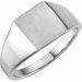 Sterling Silver 12x10 mm Rectangle Signet Ring