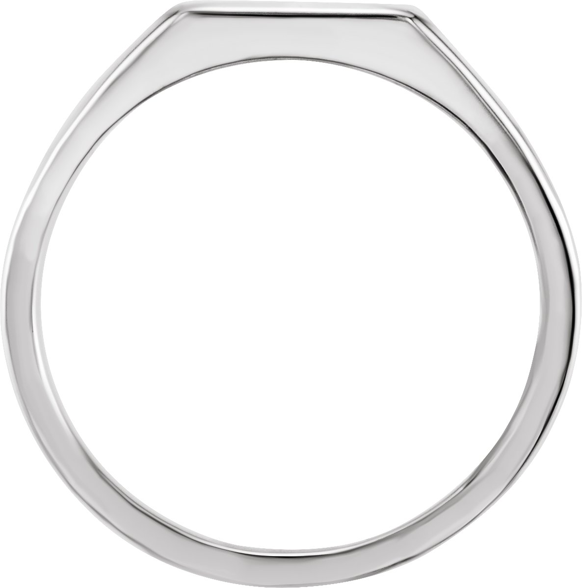 Sterling Silver 12x10 mm Rectangle Signet Ring