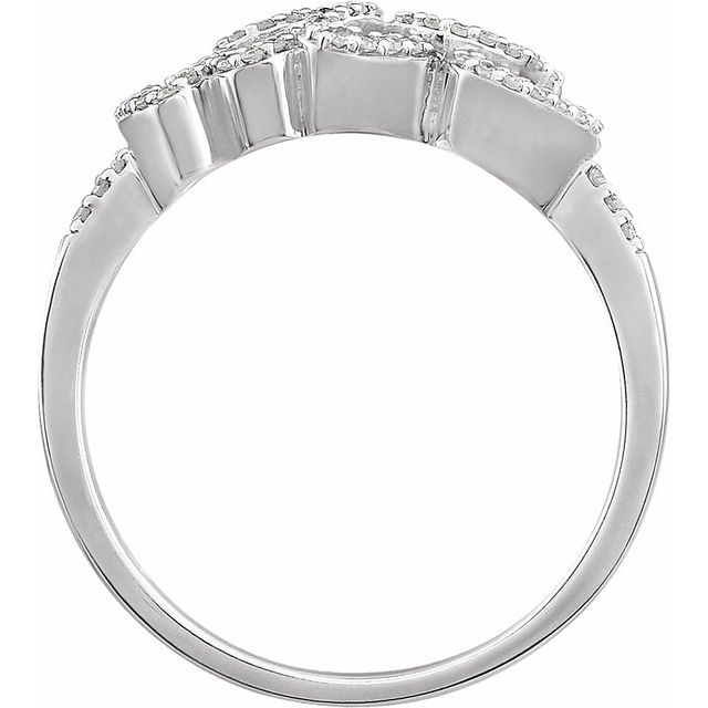 14K White 1/6 CTW Natural Diamond Ring