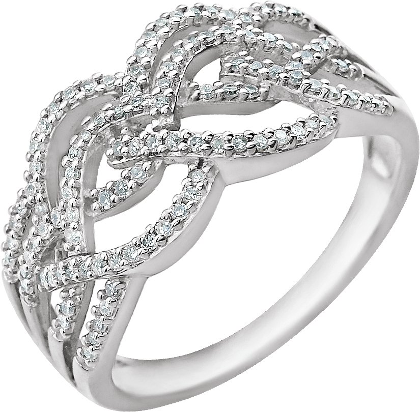 14K White 1/3 CTW Diamond Ring