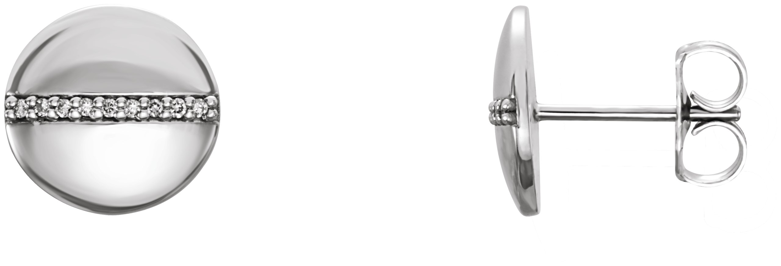 14K White .06 CTW Diamond Circle Earrings Ref. 11876765