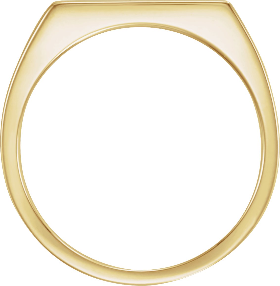 14K Yellow 15x7 mm Rectangle Signet Ring