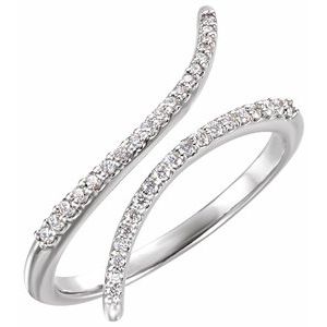 14K White 1/6 CTW Natural Diamond Ring