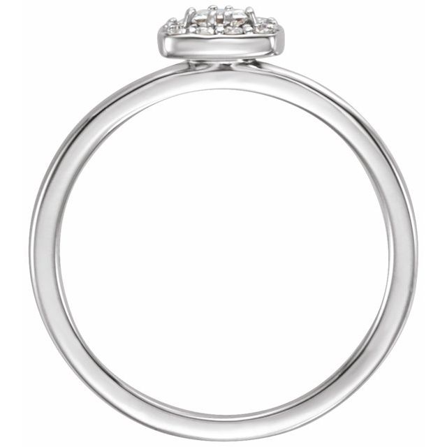 Platinum 1/4 CTW Natural Diamond Stackable Ring