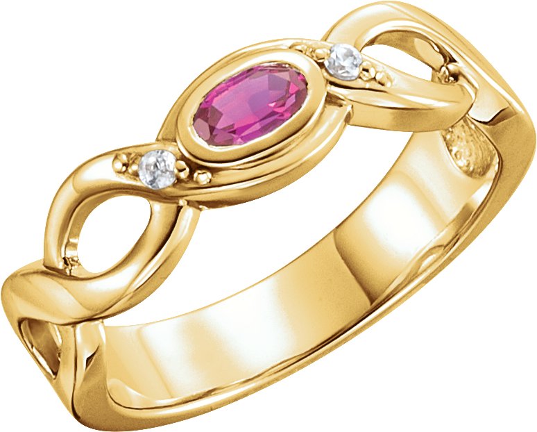 Family Bezel-Set Ring