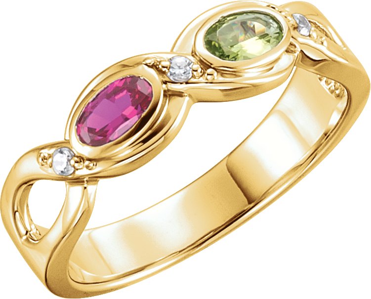 Family Bezel-Set Ring