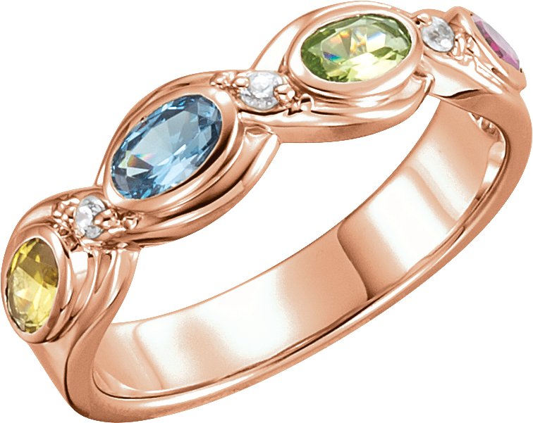 Family Bezel-Set Ring
