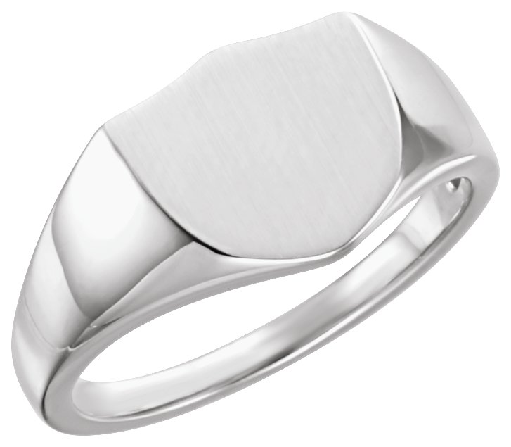 Sterling Silver 11 mm Shield Signet Ring
