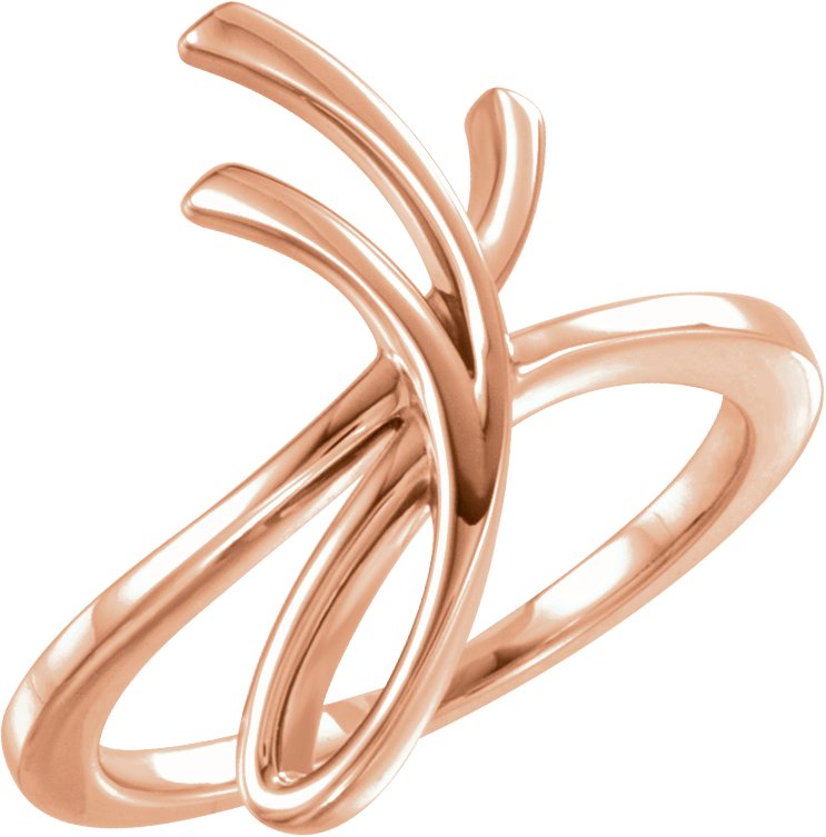 14K Rose 20.9 mm Freeform Ring