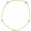 14K Yellow 4 4.5 mm Freshwater Cultured Pearl Youth 6 inch Bracelet Ref. 4921123