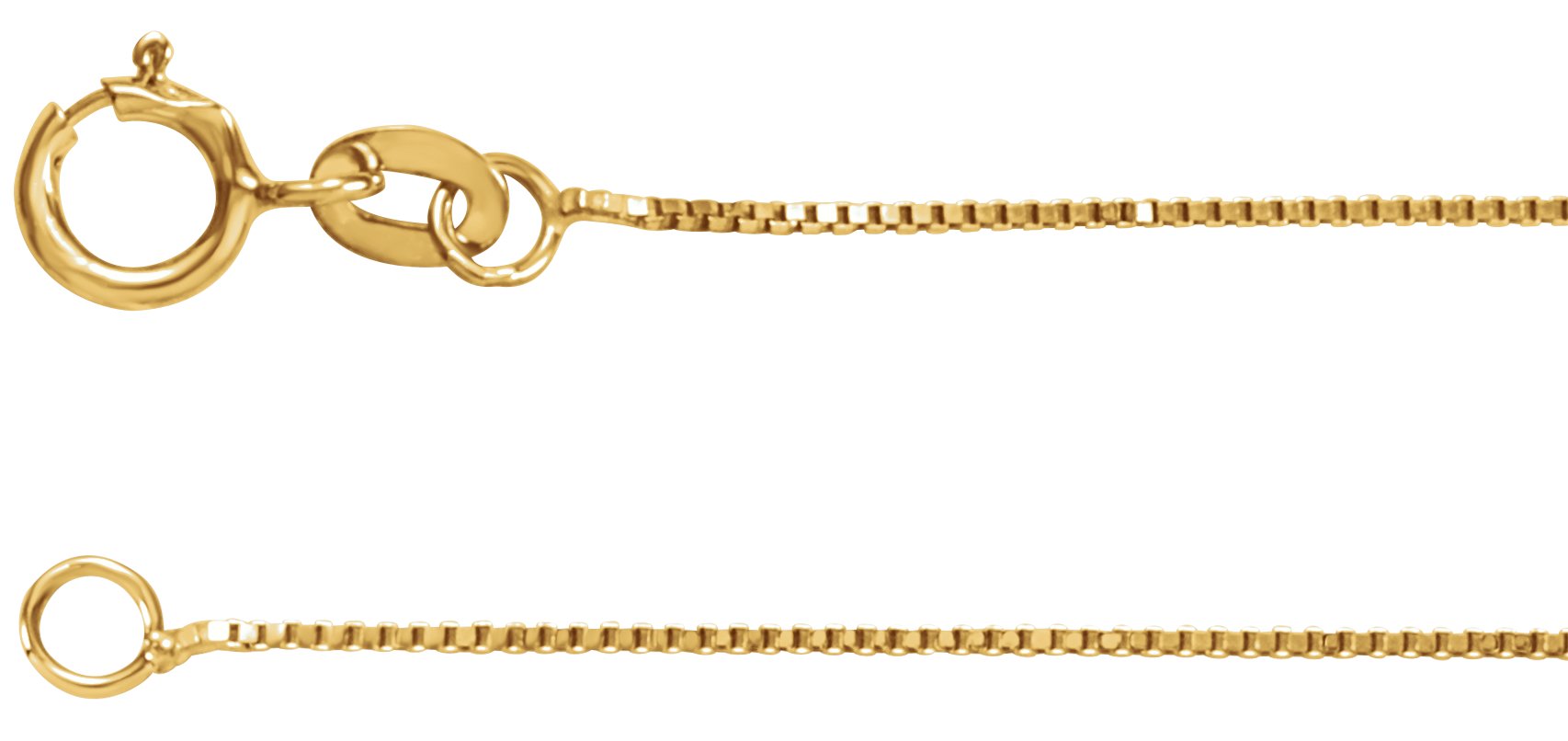 14K Yellow .55 mm Solid Box 18" Chain
