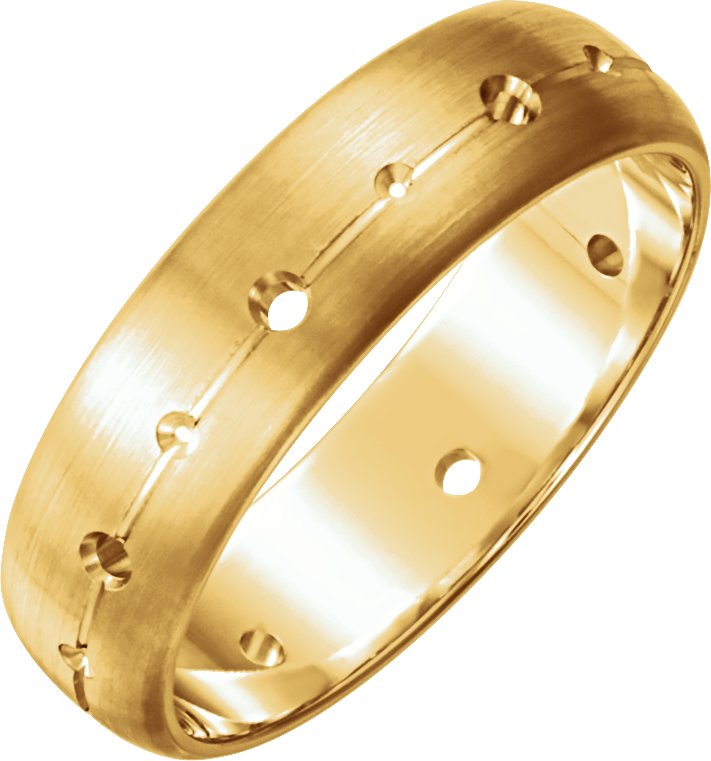 Grooved Band with Satin Finish
