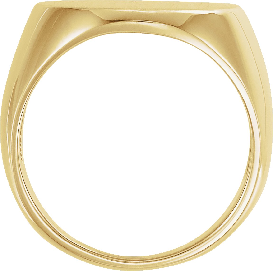 14K Yellow 27x19 mm Oval Signet Ring