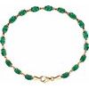 14K Yellow Lab Grown Emerald 7.25 inch Bracelet Ref. 12028684