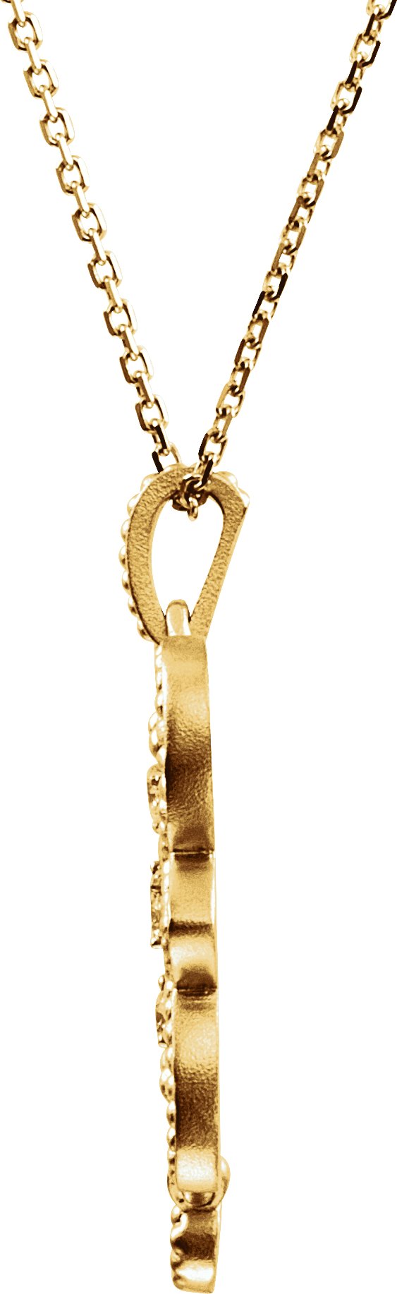 Alternative view of 1/8 CTW Natural Diamond 18 Inch Necklace – 14K Yellow Gold