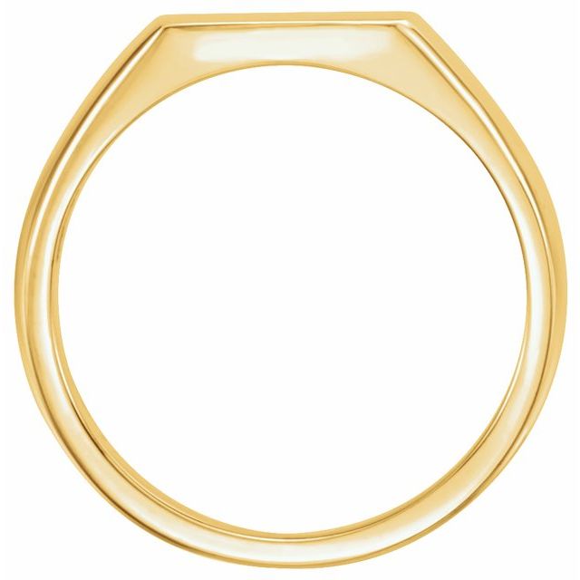 14K Yellow 15x12 mm Rectangle Signet Ring