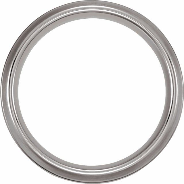 Tungsten & Sterling Silver 10 mm Grooved Band Size 10