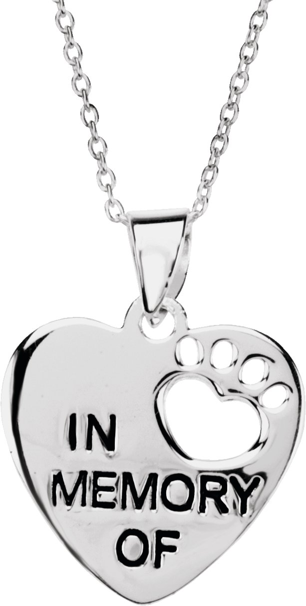 Sterling Silver Heart U Back™ In Memory 18