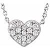 14K White .10 CTW Diamond Heart 18 inch Necklace Ref. 3181977