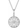 Sterling Silver .04 CTW Diamond 18 inch Necklace Ref. 3907002