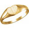 14K Yellow 6x6 mm Youth Heart Signet Ring