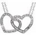 Sterling Silver 1/6 CTW Natural Diamond Interlocking Hearts 18