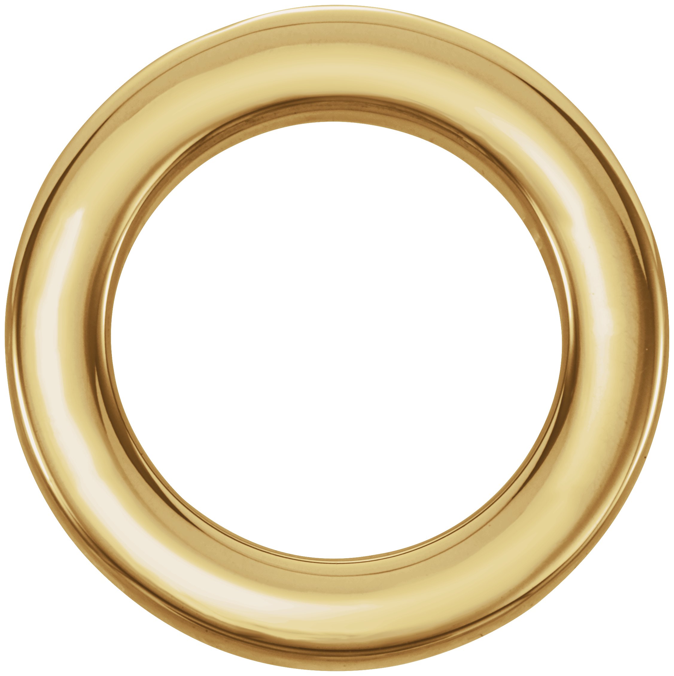 14K Yellow 15 mm Circle Slide Pendant