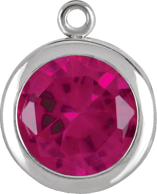 Round Filigree Back-Set Bezel Dangle