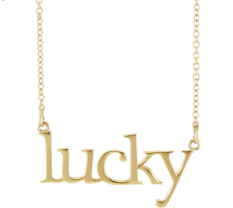 14K Yellow "Lucky" 16 1/2" Necklace