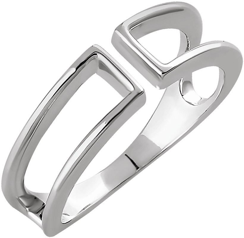 14K White Negative Space Ring