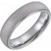 Tungsten 6 mm Rounded Edge Domed Sandblasted Band Size 10