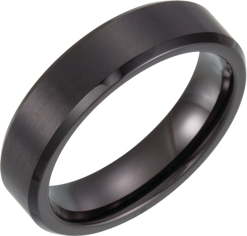 Beveled-Edge Inlay Band with Satin Finish