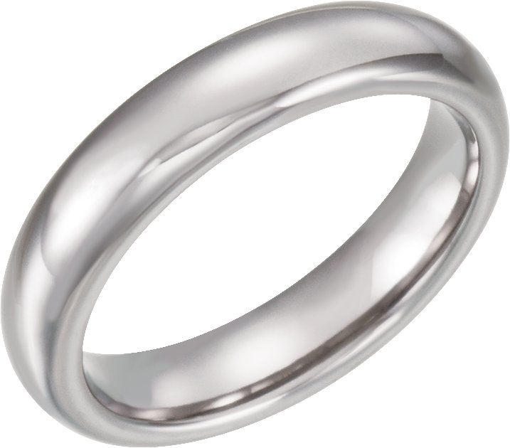 Tungsten 4 mm Half Round Band Size 7.5