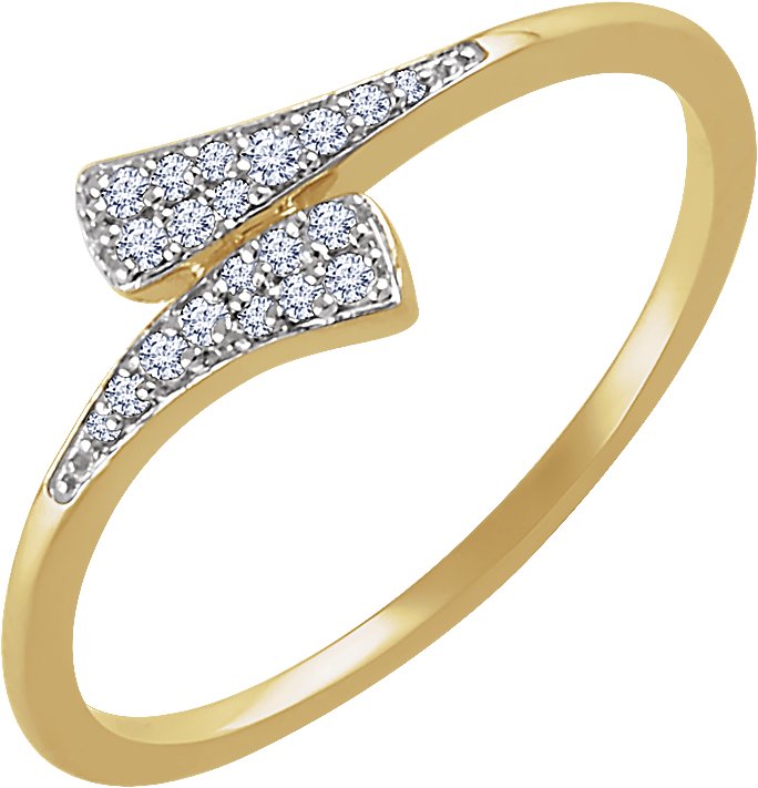 14K Yellow 1/10 CTW Natural Diamond Ring 