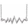 14K White Heartbeat 16 18 inch Necklace Ref. 12058193