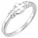 Sterling Silver Cross Chastity Ring Size 8