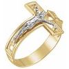 Two Tone Gents Crucifix Ring 16.7mm Ref 365743